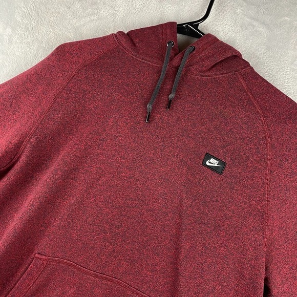 Nike Other - Nike Hoodie Mens Large Red French Terry Shoebox Pullover Hooded Sweatshirt AW77